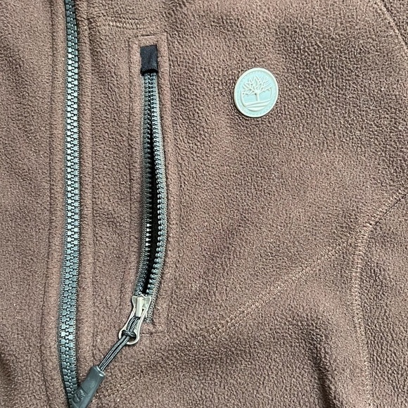 Timberland Brown Fleece Jacket Size L - Picture 5 of 8
